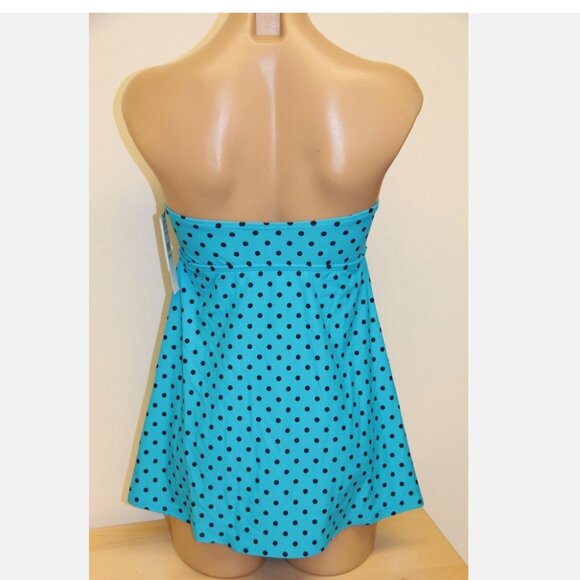 New DKNY Donna Karan Swimsuit one piece attached Dress size 4 Capri Strapless - Picture 4 of 4